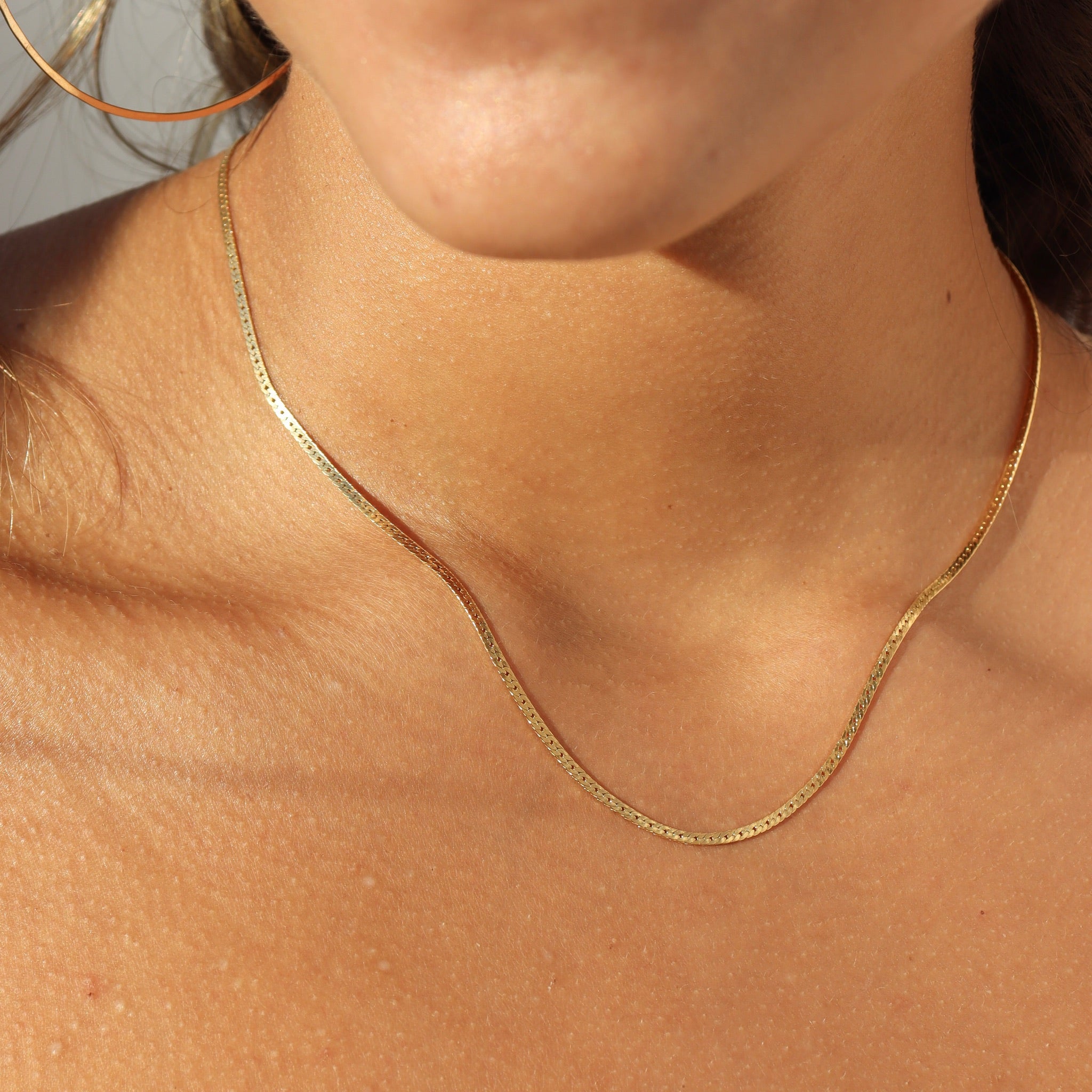 HYERES LOR】25SS☆ Essence (W) Herringbone Chain Necklace HYERES LOR】25SS☆ Essence (W) Herringbone Chain Necklace