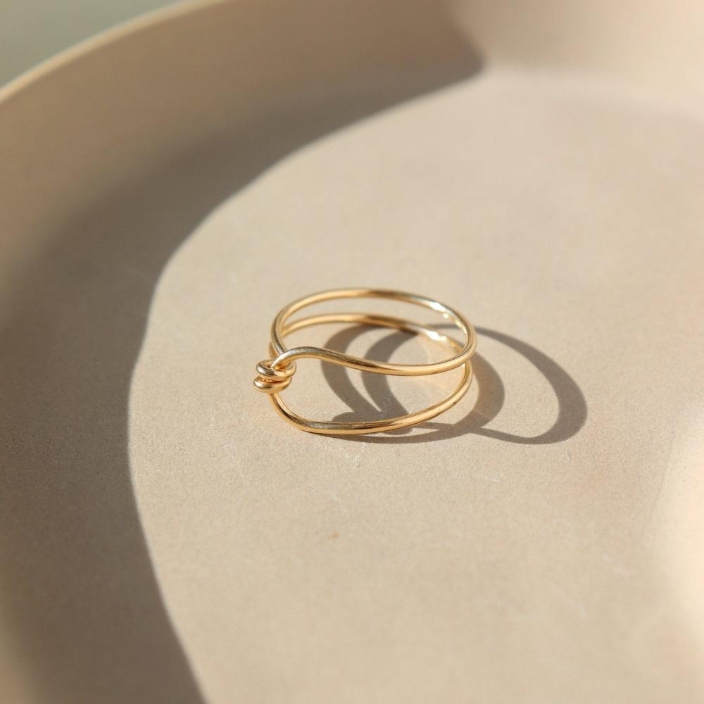 14k gold fill Barrel Ring