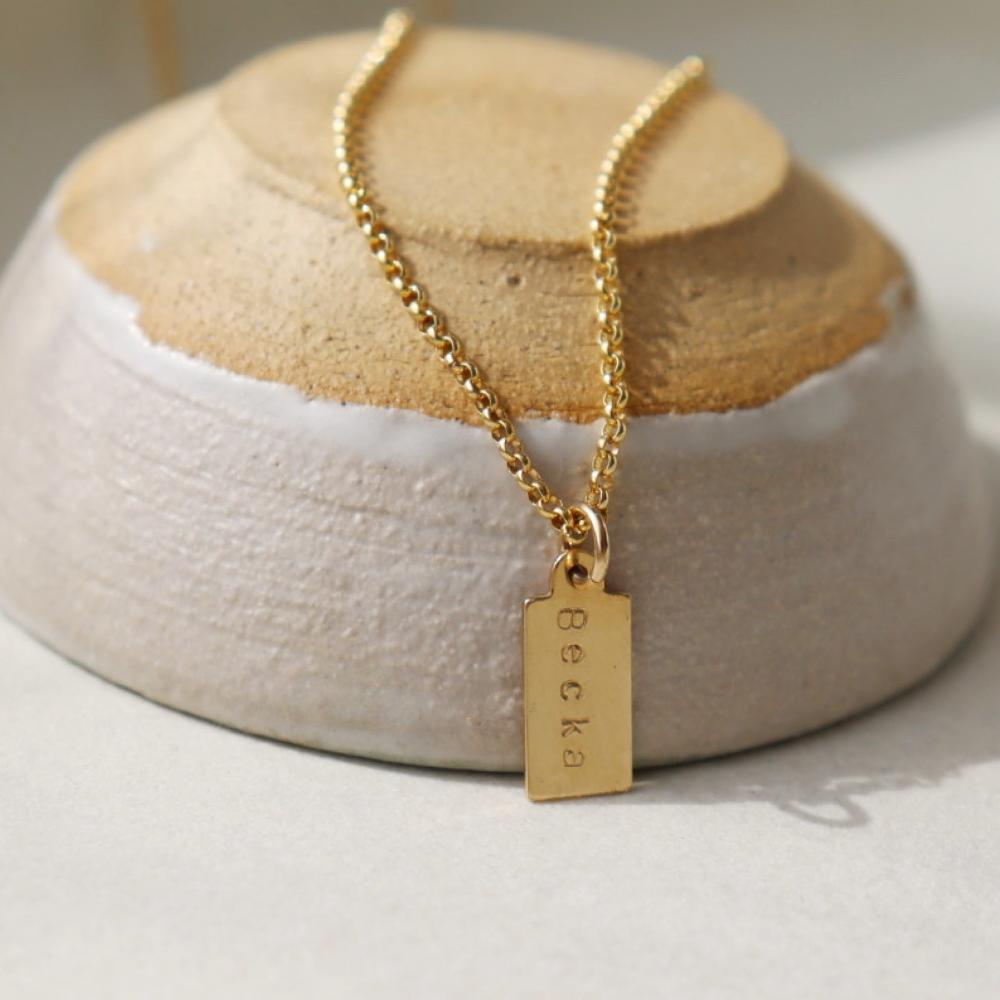 Tag necklace personalized on sale