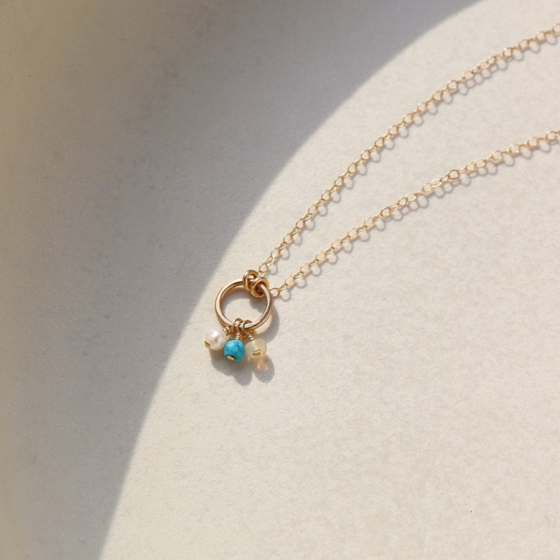 Birthstone Necklace in 14k Gold