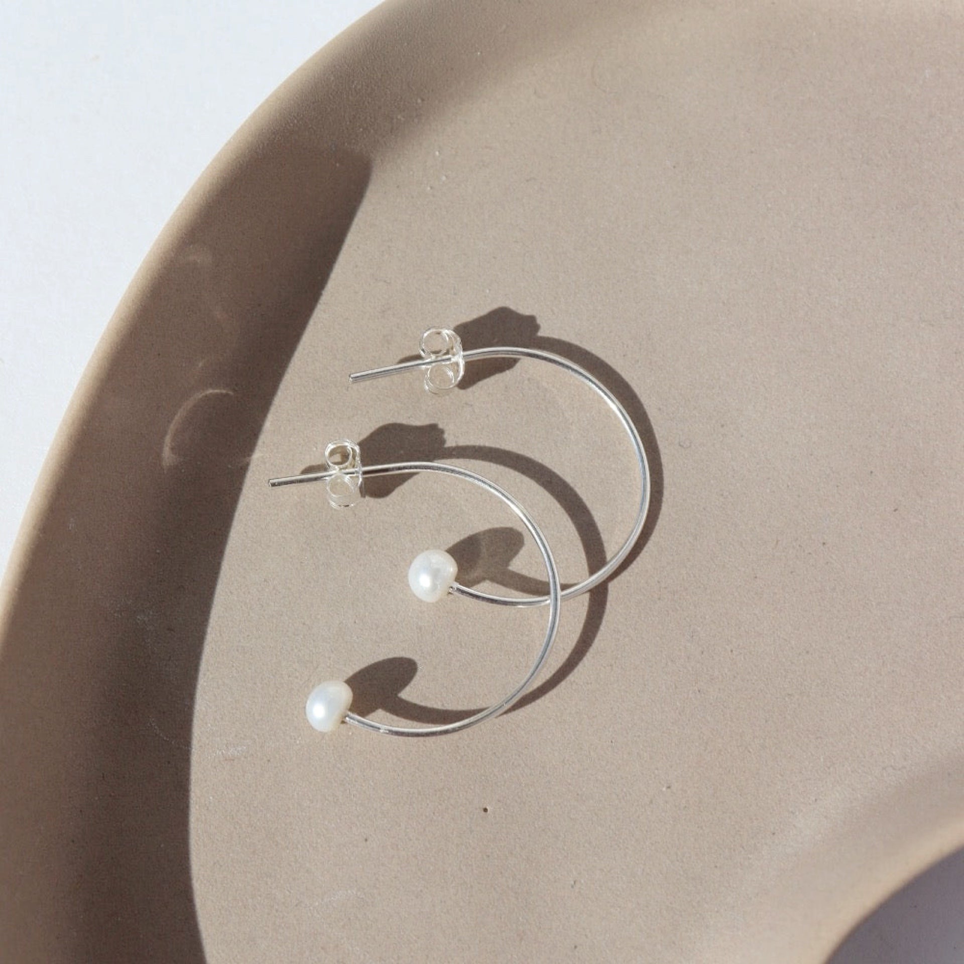 Balanced Pearl Hoops