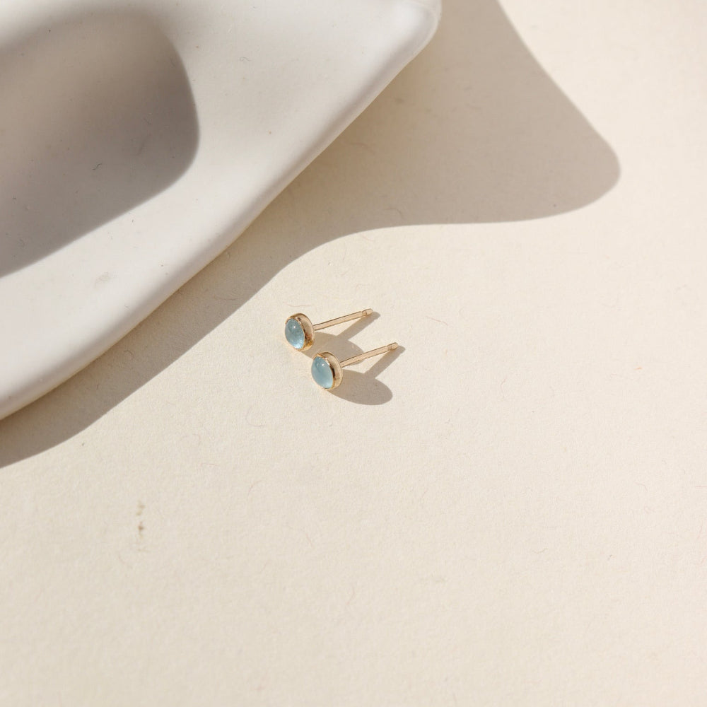 Aquamarine Studs