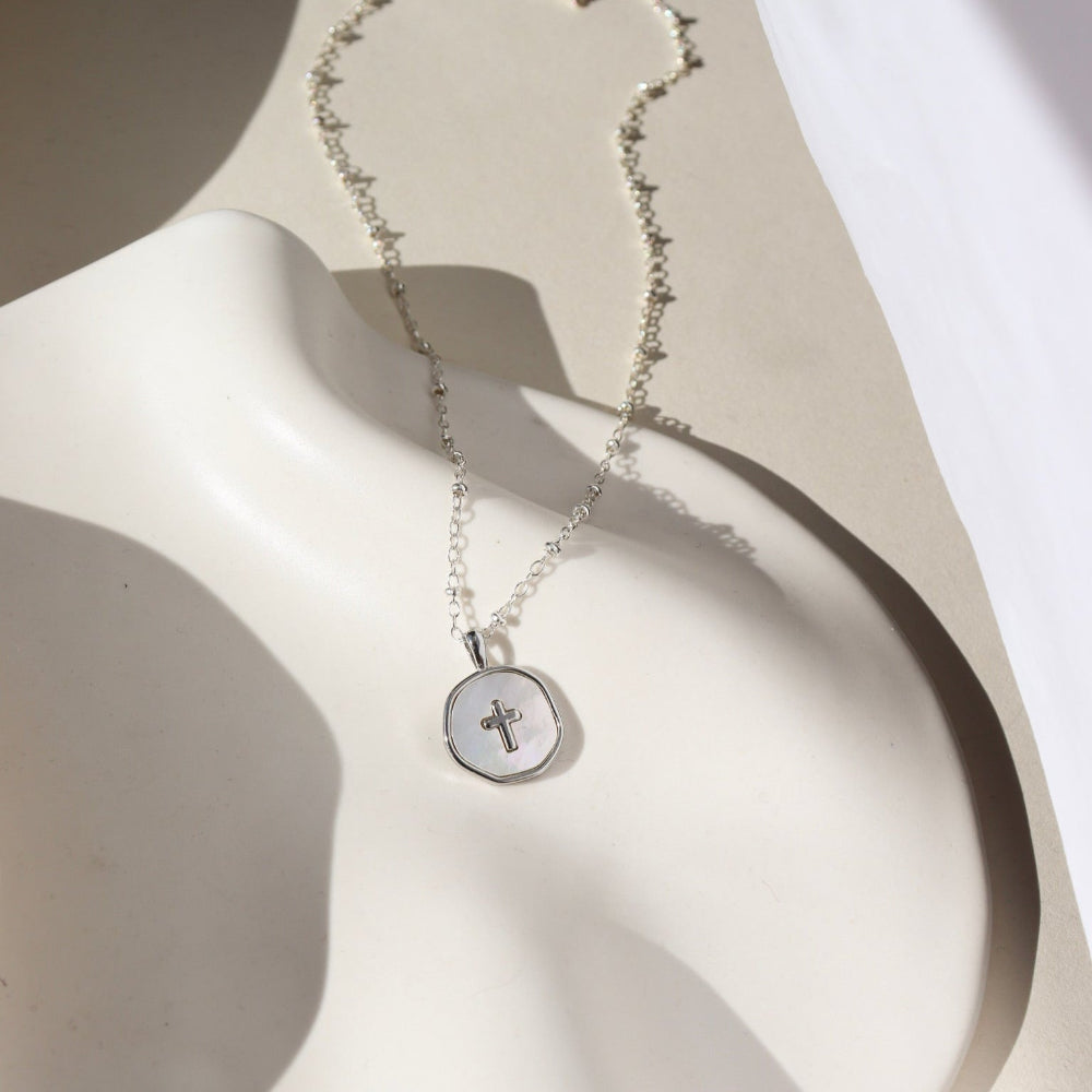 Extra Small Looped Cross Pendant Sterling Silver, Chain Included Extra Small Looped Cross Pendant Sterling Silver, Chain Included