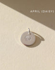 Birth Flower Necklace with Round Charm