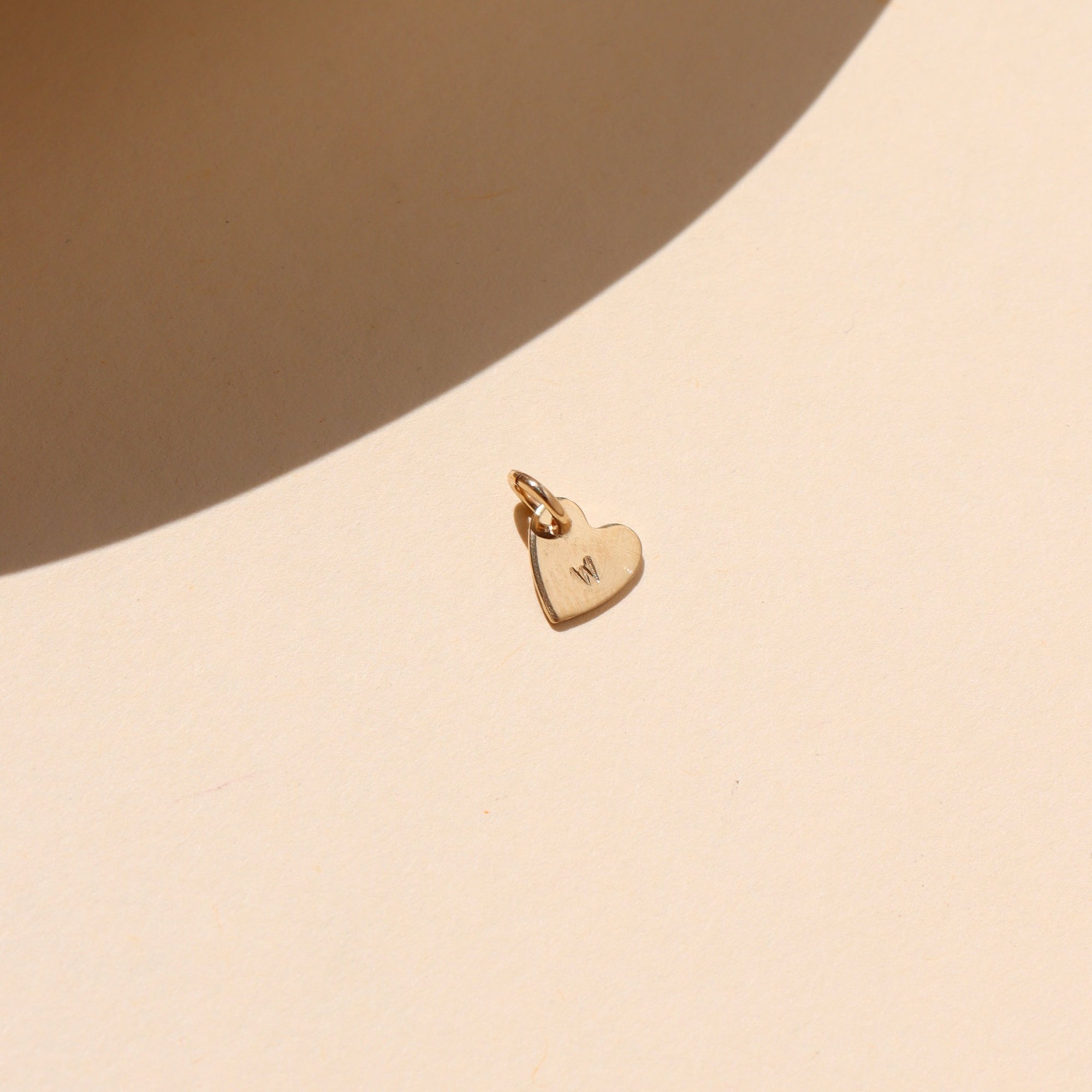 Mini Heart Initial Charm