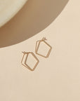 14k gold fill diamond shaped earrings