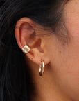 Gold fill floral detailed ear cuff