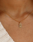 Mini Tag Necklace with Heart
