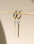 Herkimer Prism Hoop Charms