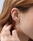 Herkimer Prism Hoop Charms