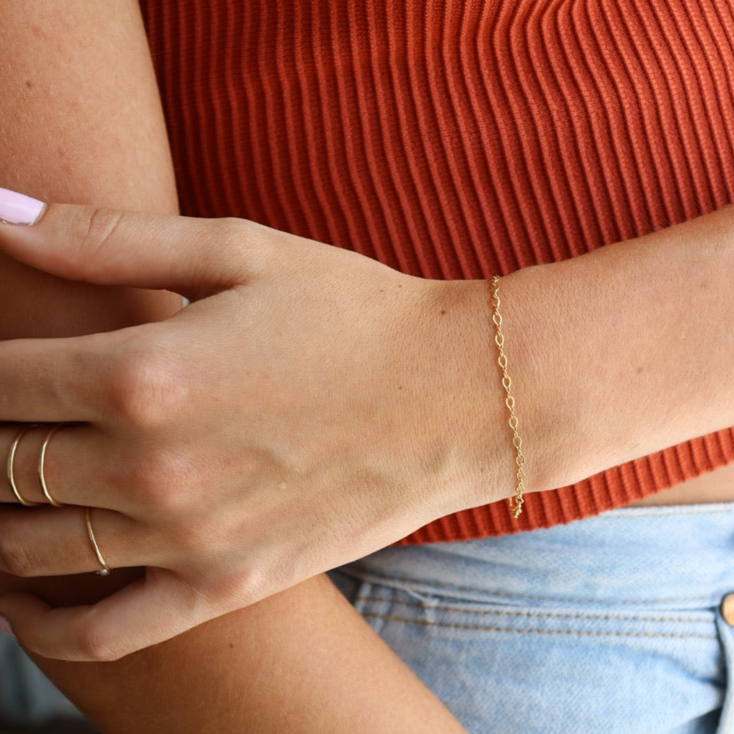 Stevie Chain Link Bracelet, Gold