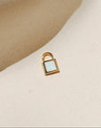 Opal Padlock Charm