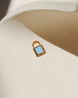 Opal Padlock Charm
