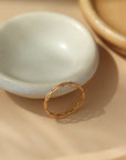 Braided Band - Token Jewelry - handmade 14k gold filled ring - stacking ring - non tarnish - waterproof ring