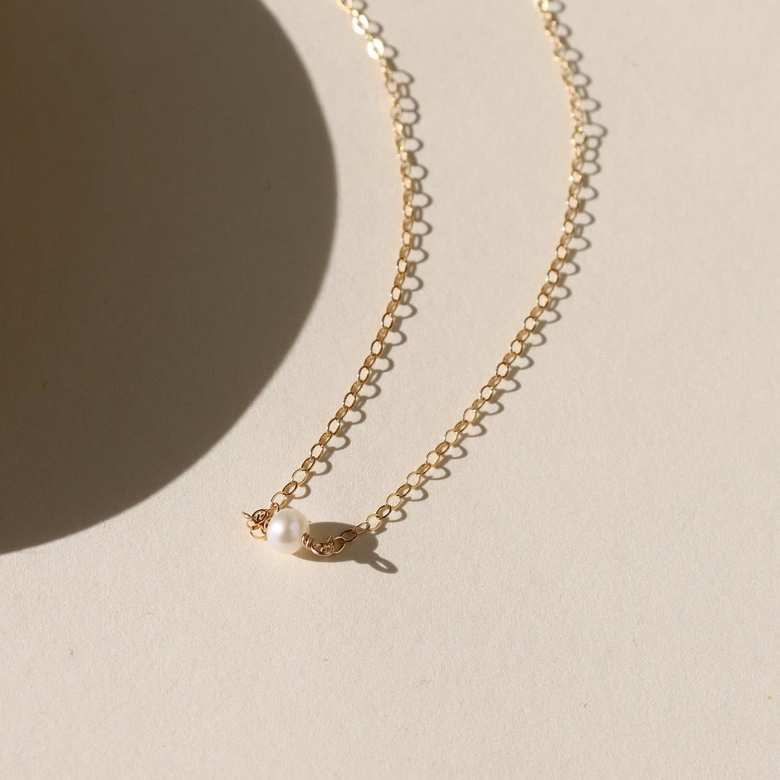 Mini Pearl Necklace | Minimal Freshwater Pearl Necklace | Token