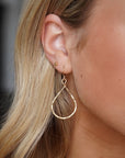 Model wearing Classic Studs in 14k Gold
