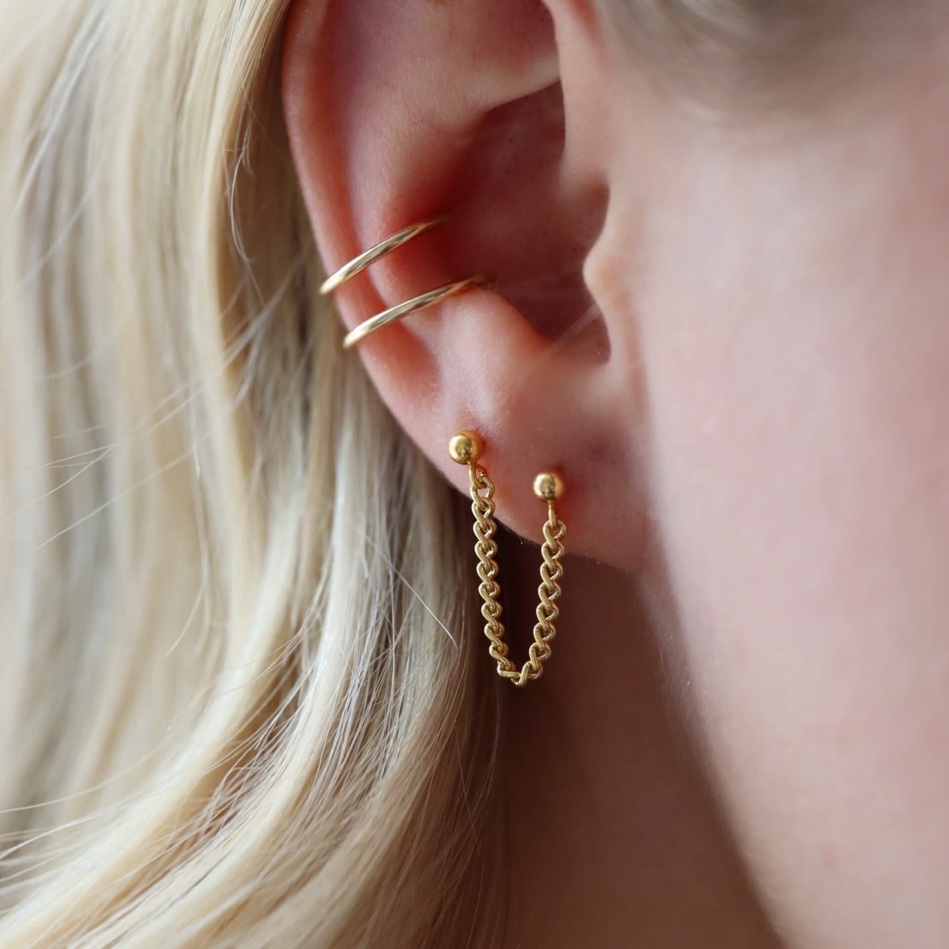 Double hoop shops ear cuff