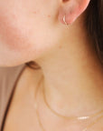 solid gold, solid gold hoops, 14k solid gold hoops, endless hoops, solid gold hoops, made in the USA, made in wisconsin, eau claire, wi, woman owned business, solid gold jewelry, earrings