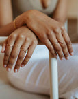 model wearing 14k gold fill Rising Tide Ring - Token Jewelry