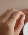 smooth, polished look or hand hammered version, 14k solid gold ring, stacking ring, simple band, simple 14k gold band, token jewelry, handmade jewelry
