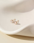Moonstone Studs in 14k gold fill