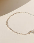 Nova Chain Bracelet in 14k gold fill or sterling silver, featuring a sleek box chain that reflects light with every movement