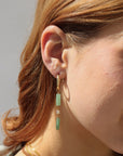 Opal Aventurine Hoop Charms