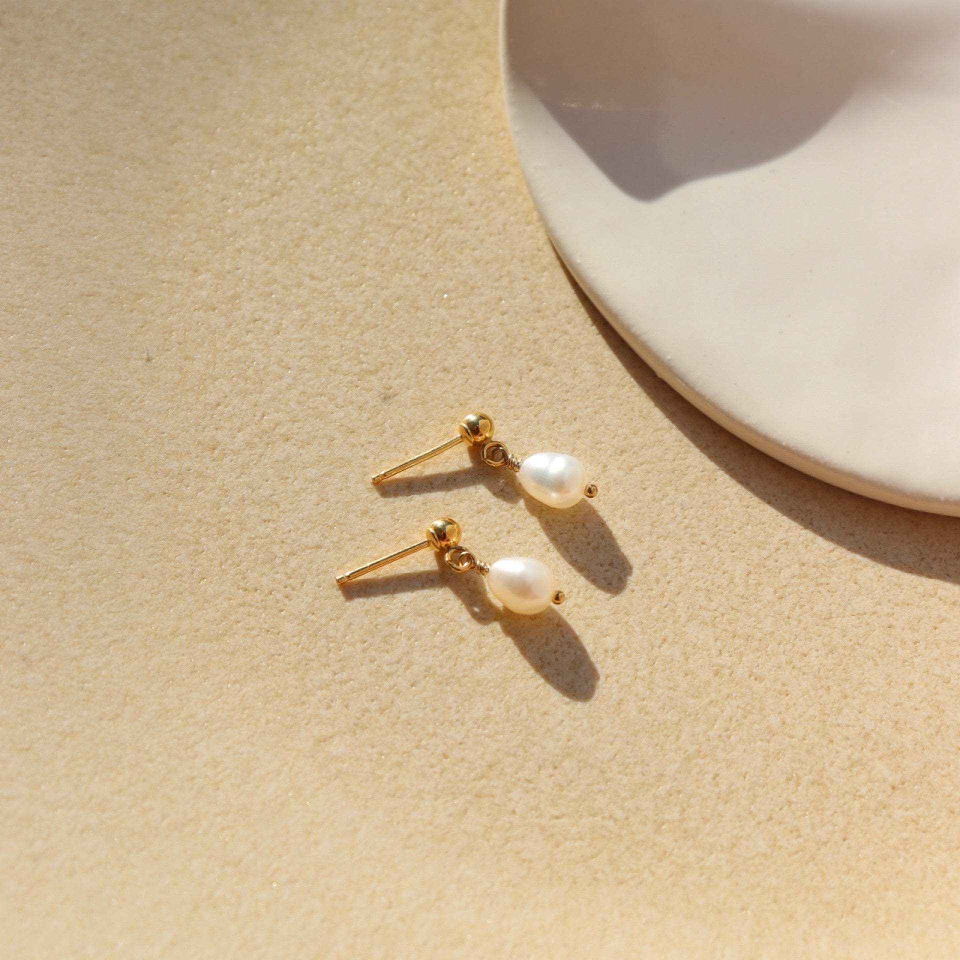 Pearla Studs in 14k gold fill