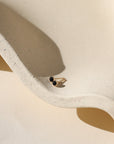 Petite Onyx Studs featuring small matte onyx stones set in gold fill or sterling silver