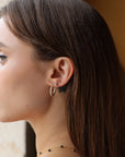 Petite Onyx Studs featuring small matte onyx stones set in gold fill or sterling silver