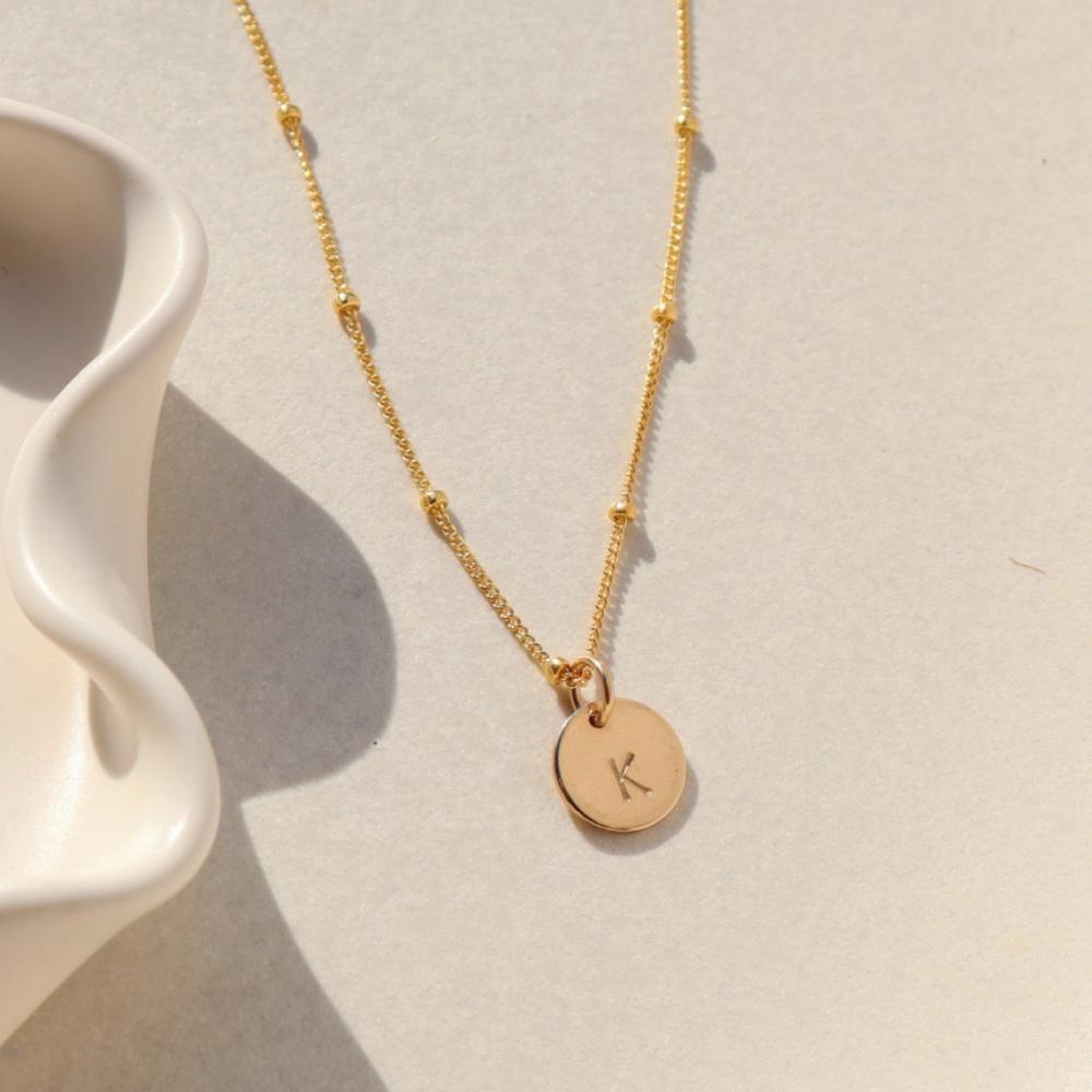 Polka Dot Monogram Necklace