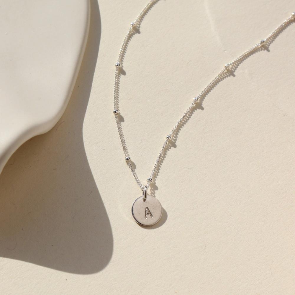 Polka Dot Monogram Necklace