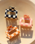 Checkered Hair Clips