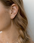 Model wearing Opal Studs - Token Jewelry