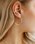 Saki earrings - 14k gold fill - sterling silver - 14k rose gold fill - ear slides - ear threader slides - locally made in our studio in Eau Claire, WI - Token Jewelry