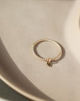 14k gold fill spiral twist ring band - heart charm pendant - minimalist - gold filled - sterling silver - made in our local studio in Eau Claire, WI - Token Jewelry