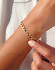 Model wearing 14k gold fill Alexandra Bracelet