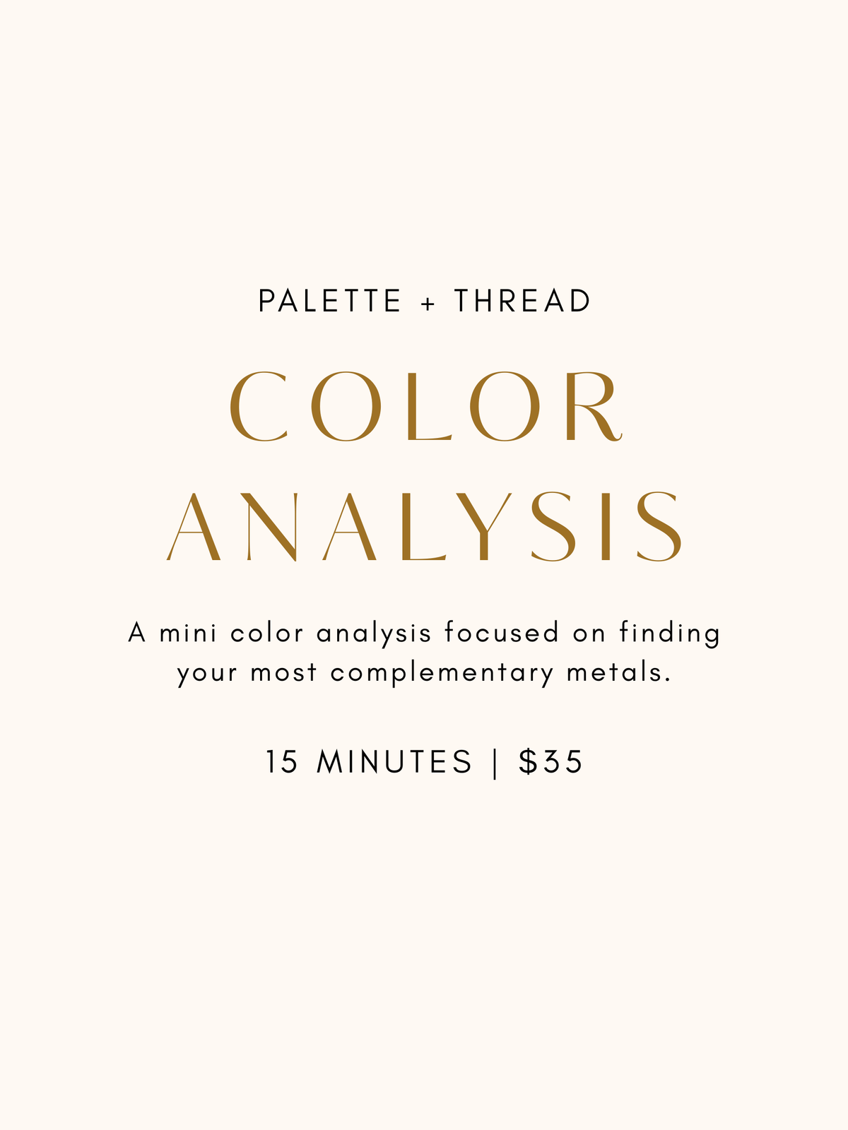 Color Analysis Reservation