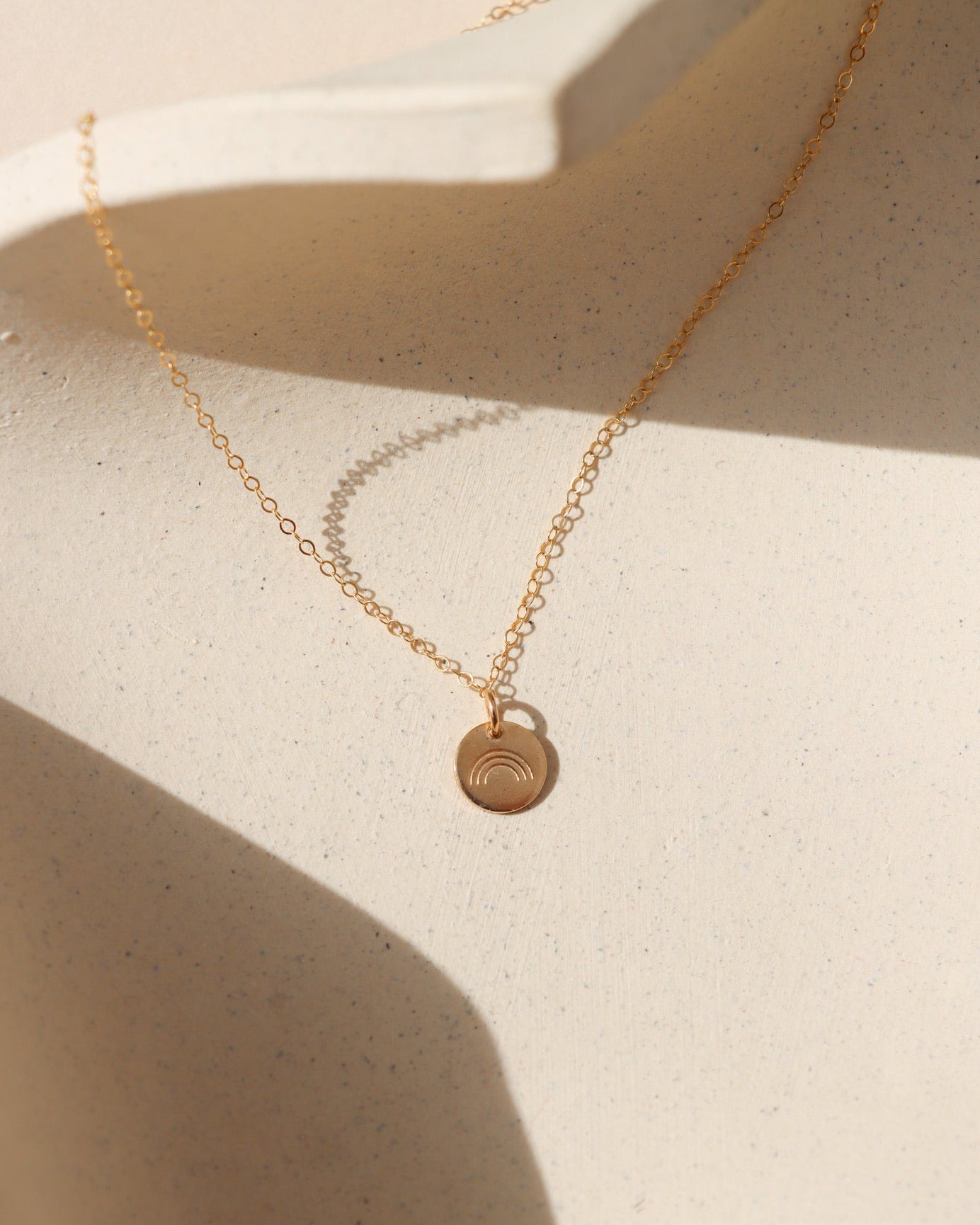 Rainbow Disc Necklace