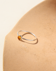 925 sterling silver 4mm citrine ing