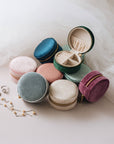 Round Velvet Jewelry Box Case