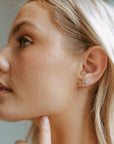 Aquamarine stud earrings, stud earrings, gemstone earrings, handmade at token jewelry in Eau Claire Wisconsin  Edit alt text