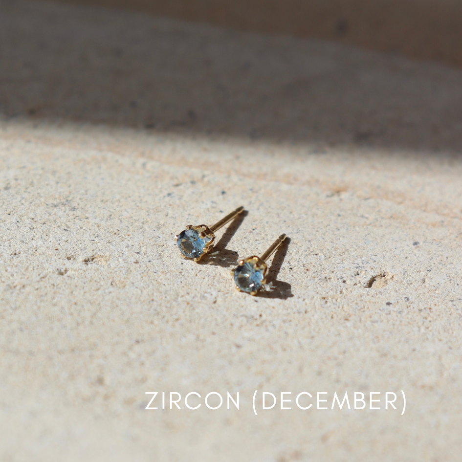 14k gold fill prong stud earrings with zircon stones