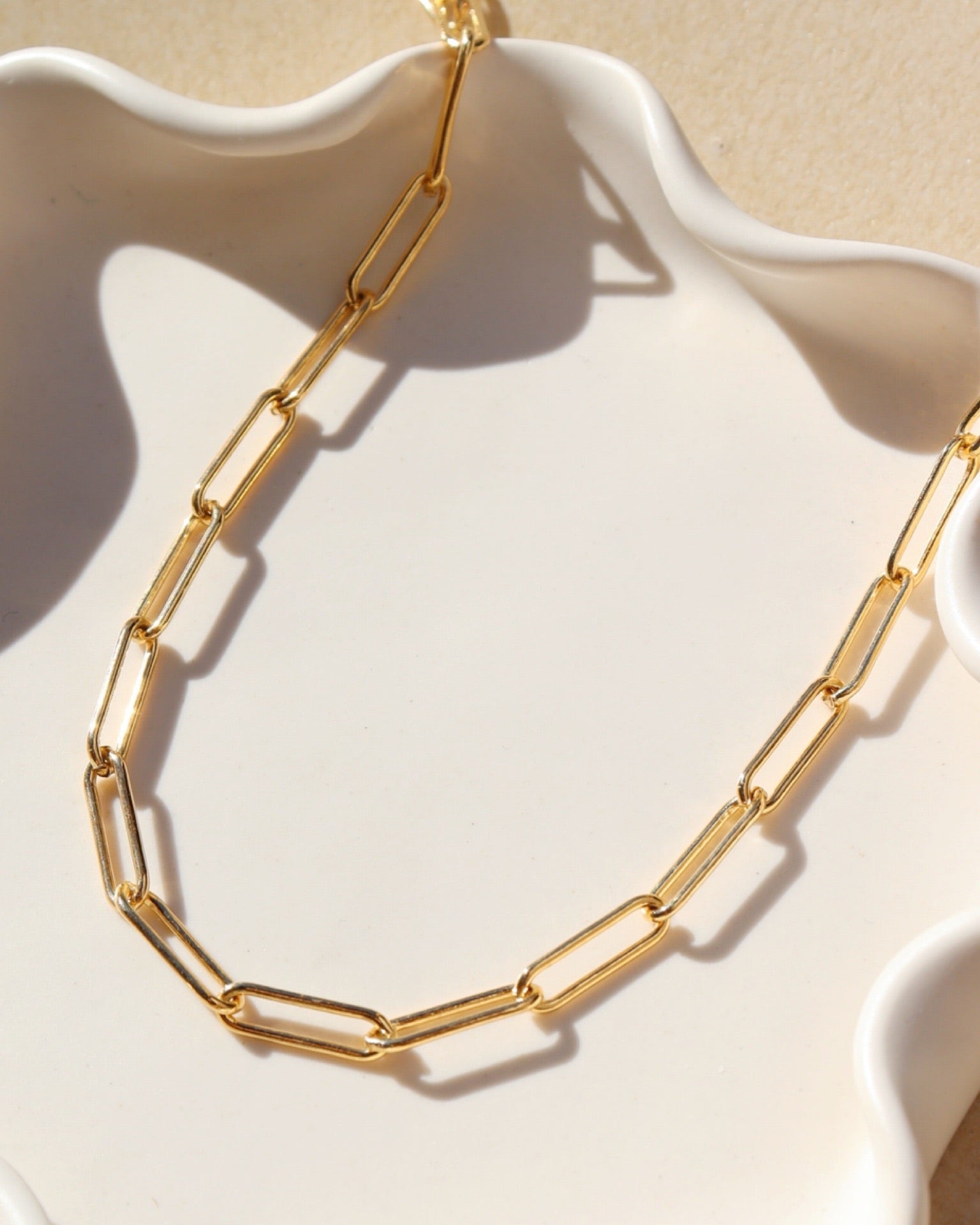 Chain Link Choker in 14k gold fill 