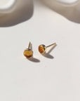 citrine studs, gemstone studs, stud earrings, birthstone earrings, gemstone, yellow golden colored gemstone, earrings, handmade, token jewelry, Eau Claire Wisconsin