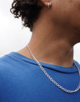 Model wearing 925 sterling silver Alex chain