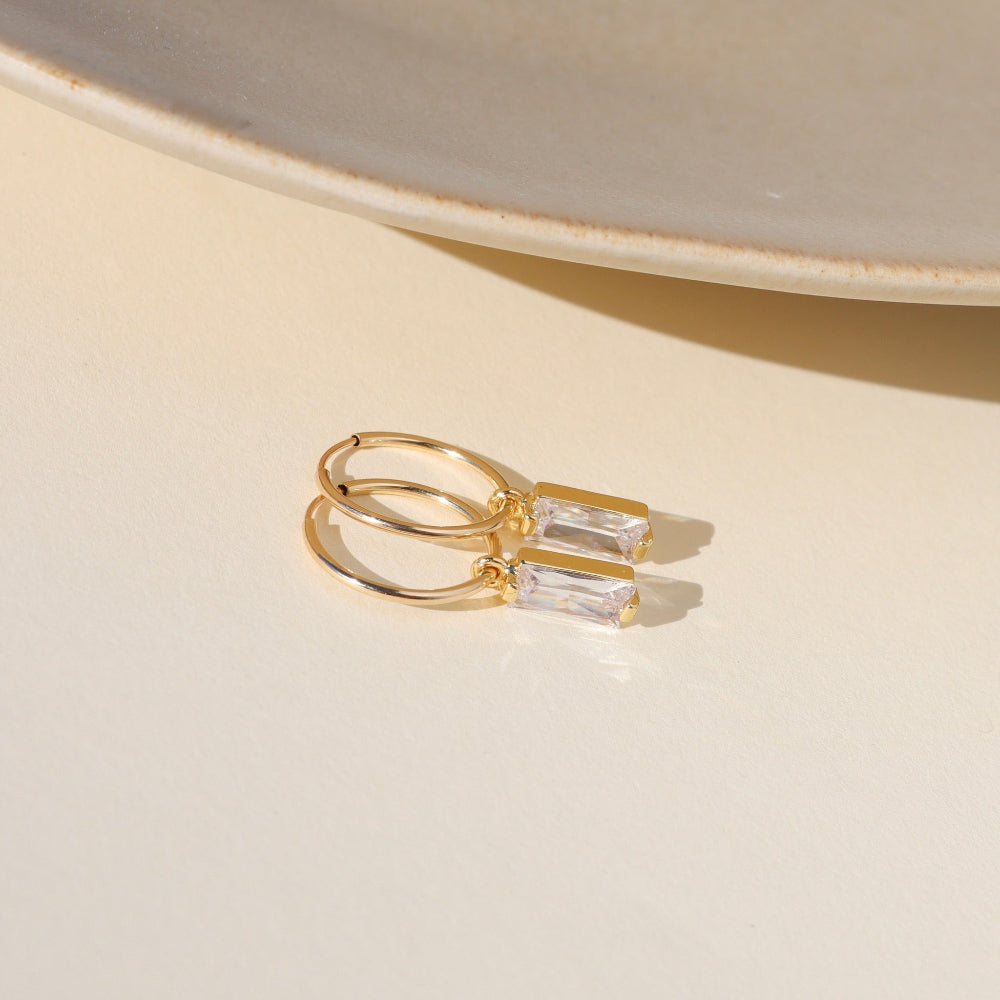 Euphoria Hoops — 14K gold fill earrings that shimmer with soft light, lightweight, modern, and perfect for layering or everyday wear