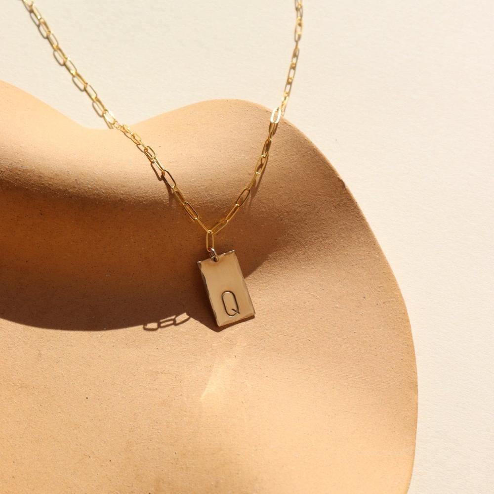 Everly Monogram Necklace in 14k gold fill