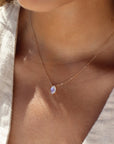 Faceted Moonstone Necklace in 14k Gold