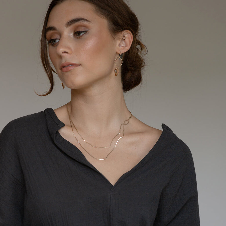 Herringbone Chain - Token Jewelry - jewelry store near me - Eau Claire jewelry store - minimalist jewelry - sterling silver chains - 14k gold filled chains - everyday jewelry - women's necklaces